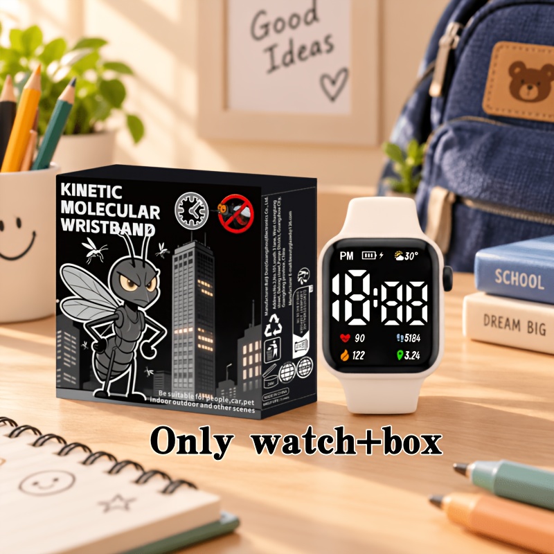 Large Screen Square LED Digital Watch for Students